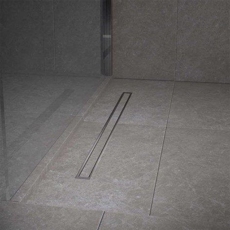 Canalina di scarico doccia filo pavimento inox o piastrellabile